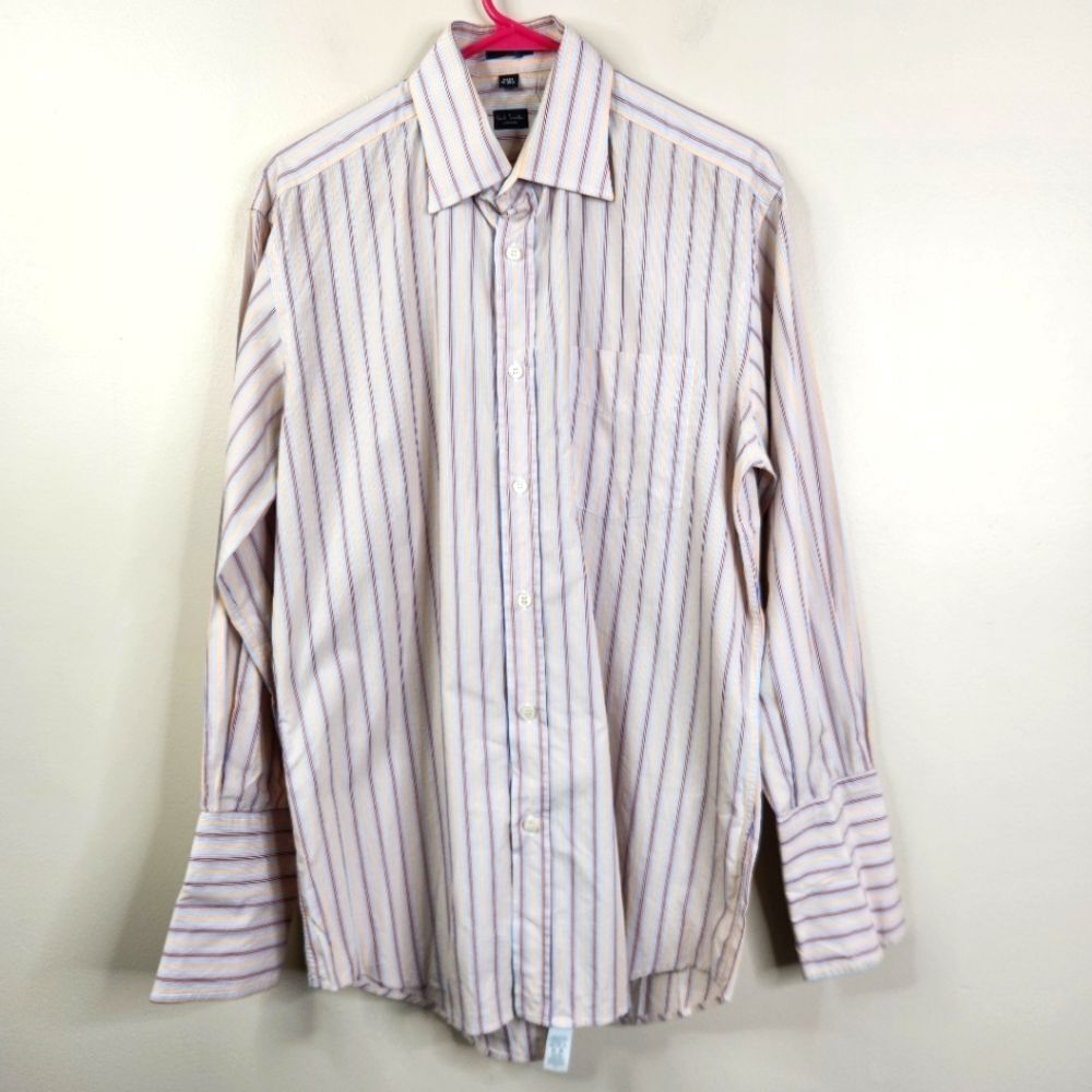 Paul Smith London Mens Italian Made Long Sleeve Striped Dress Shirt 16-41